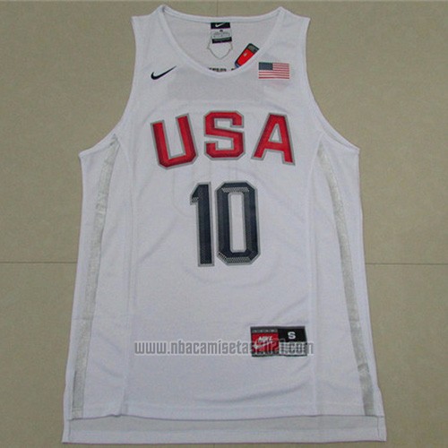 Camiseta USA 2016 Kyrie Irving #10 Blanco